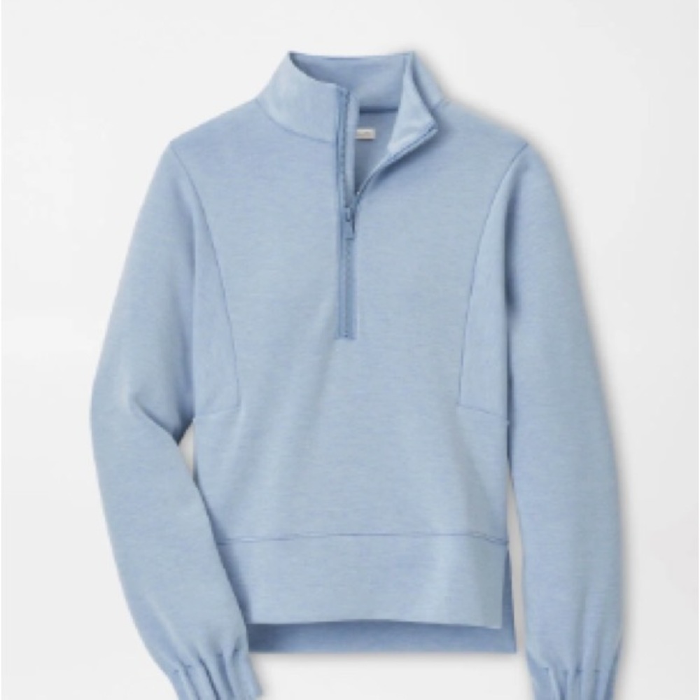 Peter Millar Flora Knit Melange Half-Zip Pullover, Vintage Indigo, Size XS